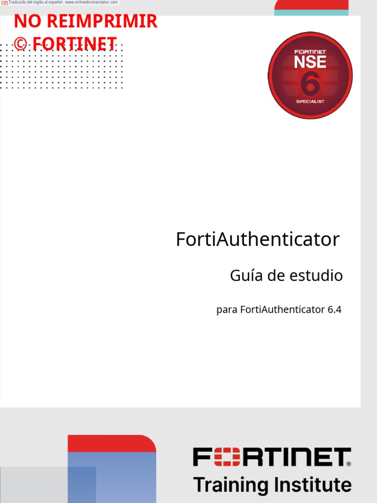 Guía de Estudio FortiAuthenticator 6.4 | PDF | sistema de nombres de ...