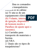 Avaliação Paleteira Elétrica