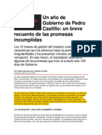 Morales (2022) - Un Año de Gobierno de Pedro Castillo Un Breve Recuento de Las Promesas Incumplidas