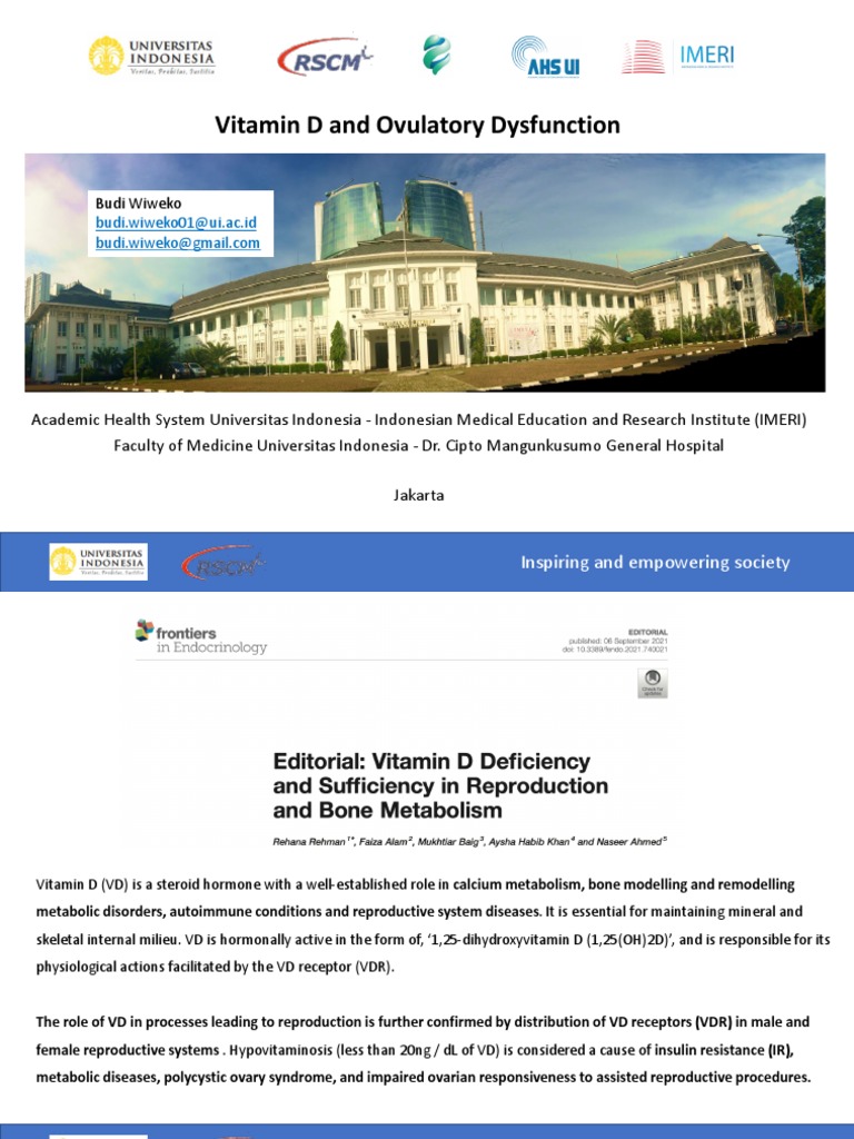 Vitamin D and PCOS PDF Polycystic Ovary Syndrome Ovary