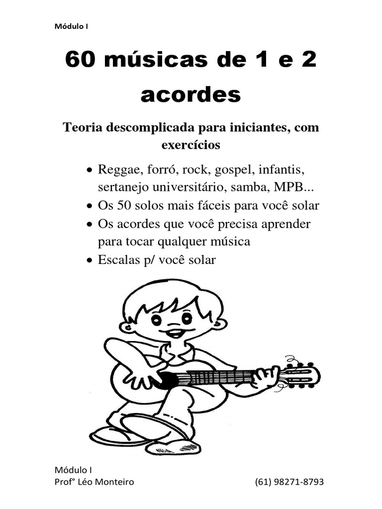 Apostila De Violão Pdf Guitarras Acorde Música
