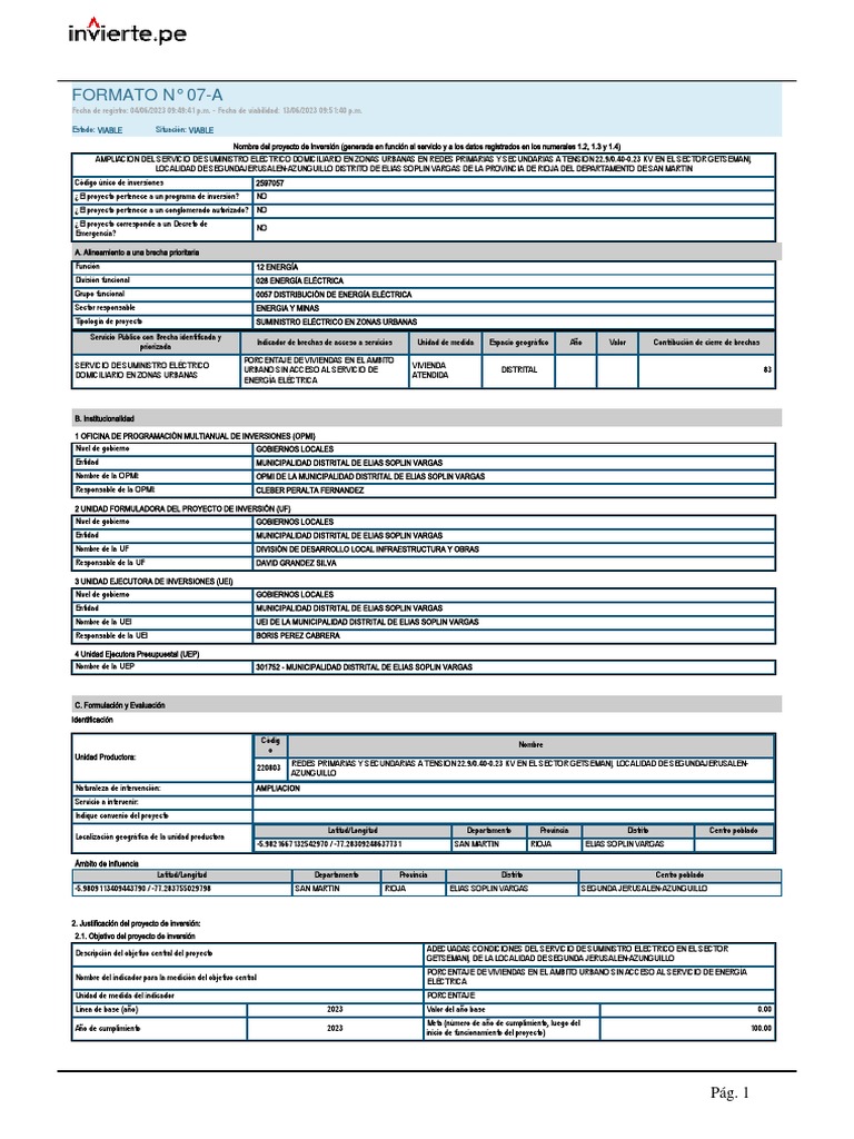 Ampliación Suministro Eléctrico Getsemaní | PDF | Red eléctrica ...