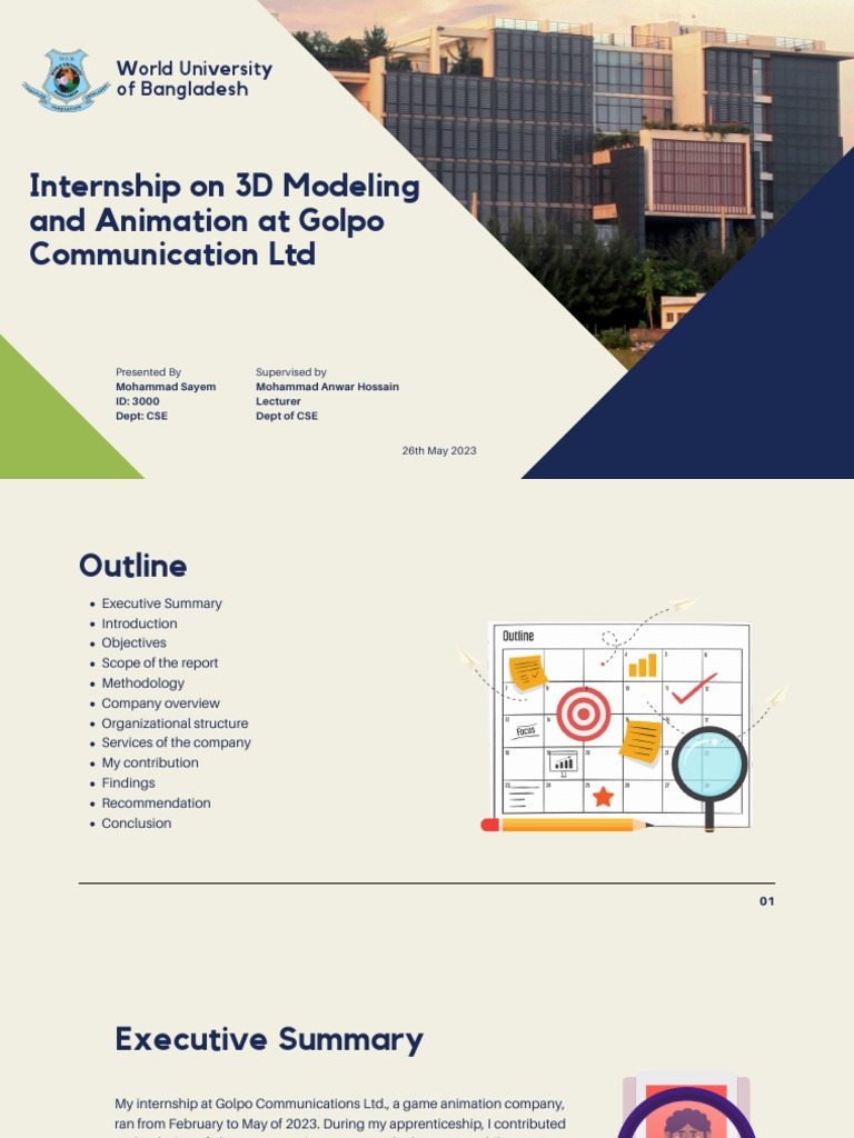 3D Modeling Internship Experience at Golpo | PDF | 3 D Computer ...