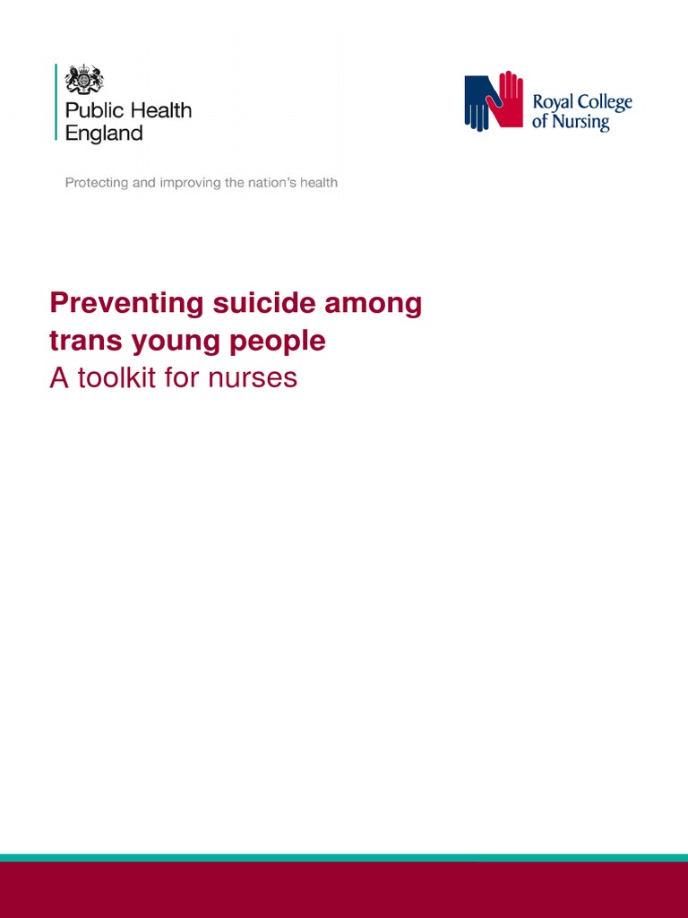 Trans Suicide Prevention Toolkit PDF LGBTQIA+ Studies Transgender