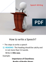 Speech Writing Class X