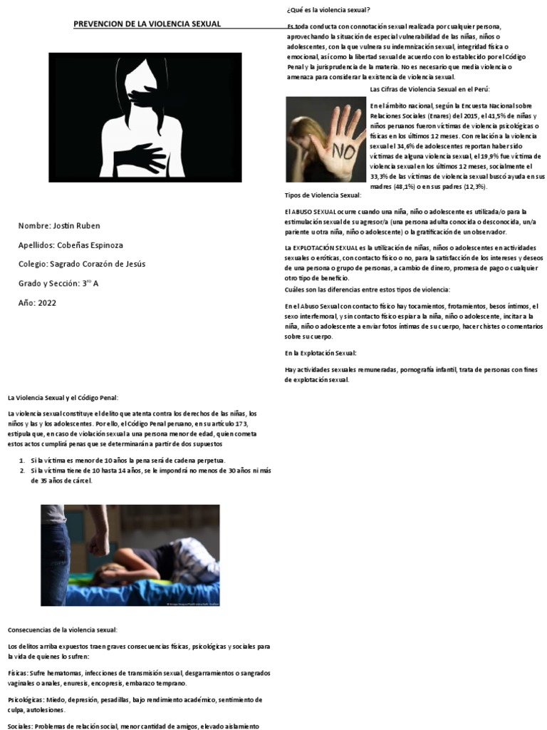 Prevención y Tipos de Violencia Sexual | PDF | Violencia | Violencia sexual