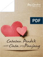 Catatan Pendek Untuk Cinta Yang Panjang Karya Boy Candra