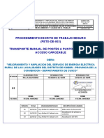 PETS-OE-003 - Transporte Manual de Postes Al Punto de Izaje