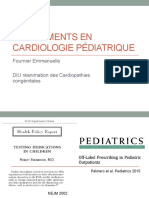 DIU Réa Médicaments en Cardiologie Pédiatrique