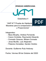 ANP N 7 Prueba de Hip Tesis Con Dos Muestras para La Comparaci N de Medias y Proporciones PDF
