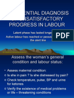 Diffential Diagnosis of Unsatisfactory Progress in Labour