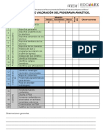 Instrumento de Valoración Del Programa Analítico