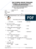 Pts Kelas 1 Tema 2 Sub Tema 1-2 17 18