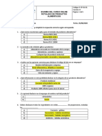 Examen Curso Etiquetado de Alimentos