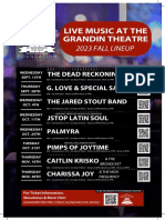 UPDATE - Grandin Theatre - Live Music Fall 2023 Poster (5 × 8 In)