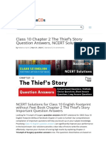 WWW Successcds Net Learn English Class 10 Important Questions The Thiefs Story C