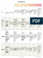 Rubric - MYP 2 Writing (Letter)