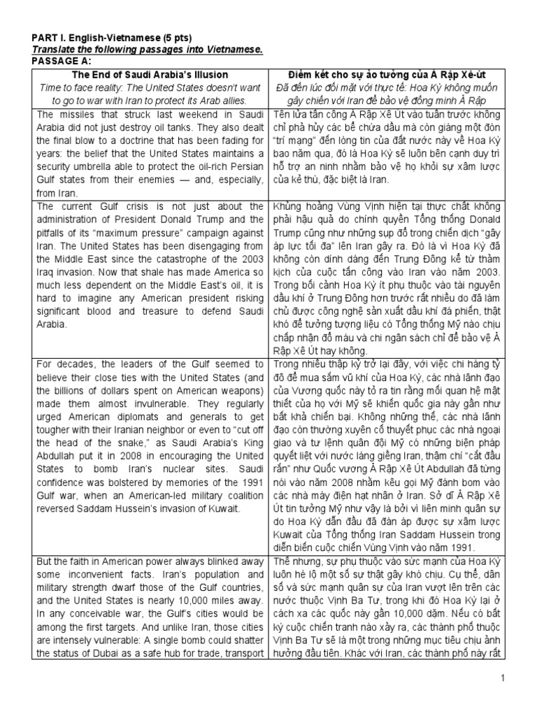 Advanced Translation 1 | PDF