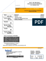 Neto $37,750 I.V.A. (19%) $7,173 Exento $0 Monto Total $44,923 Cuota $0 Total A Pagar $44,923