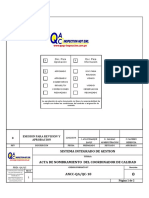 Acta de Nombramiento Del Coordinador SGC