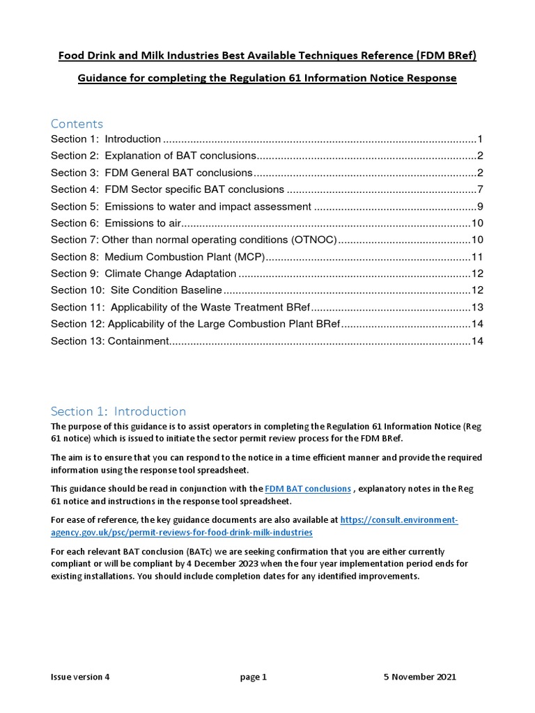 FDM Industries BAT Guidance Document | PDF | Sewage Treatment | Water