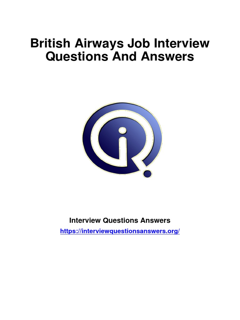 British Airways Interview Questions Answers Guide PDF Employment