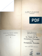 BÜLOW, Oskar Von. La Teoria de Las Excepciones Procesales y Los Presupuestos Procesales-1