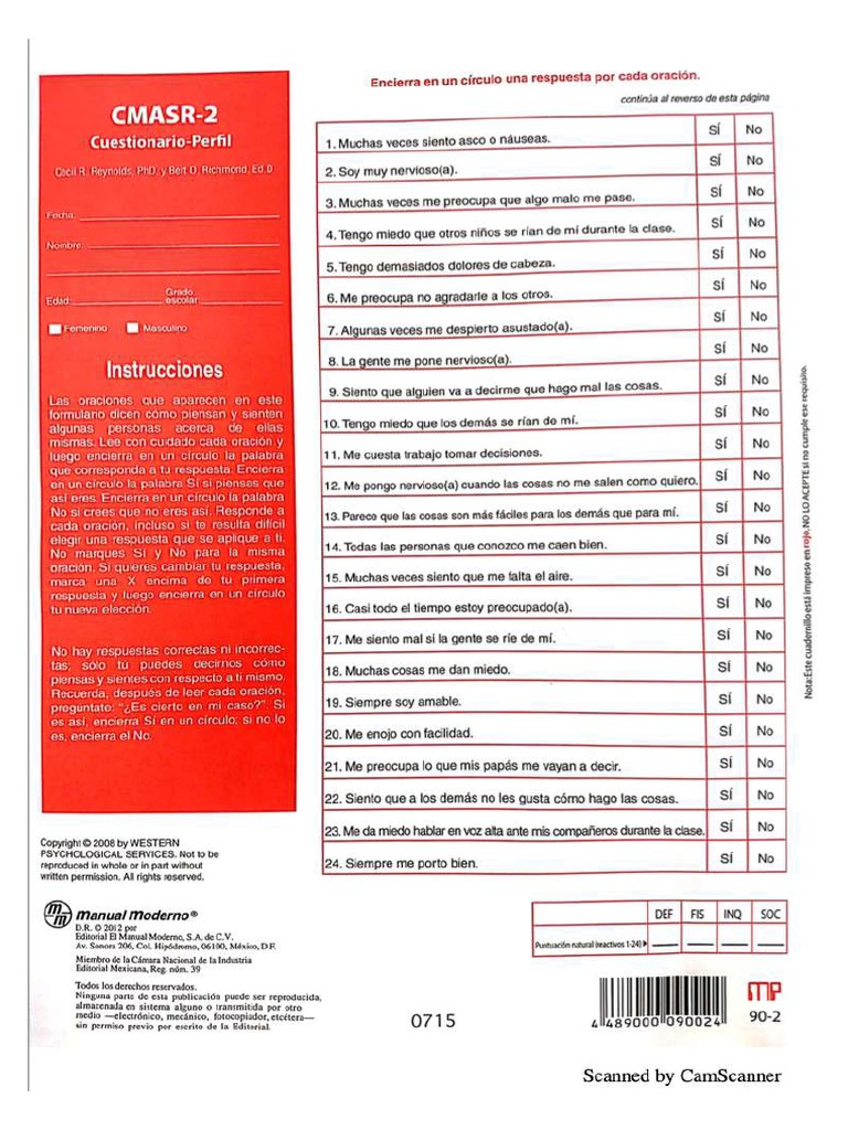 CMASR2 Hojas de Respuesta PDF