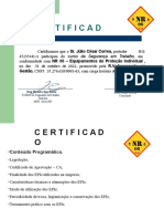 Certificado de Treinamento de NR 06 Júlio César Correa