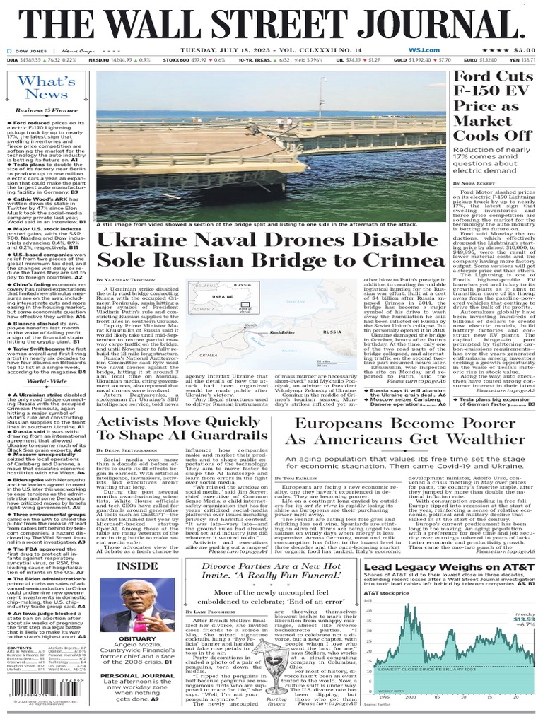 The Wall Street Journal 18.07.23 PDF Ukraine Taxes