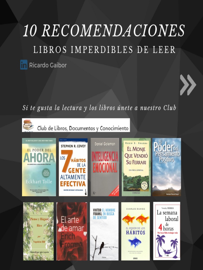 10 Recomendaciones de Libros para Leer | PDF
