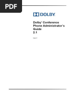 Dolby Conference Phone Administrators Guide