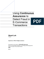 Using Continuos Assurance To Detect Fraud in E-Commerce Transactions