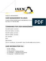 User Creation andManagementinLinux