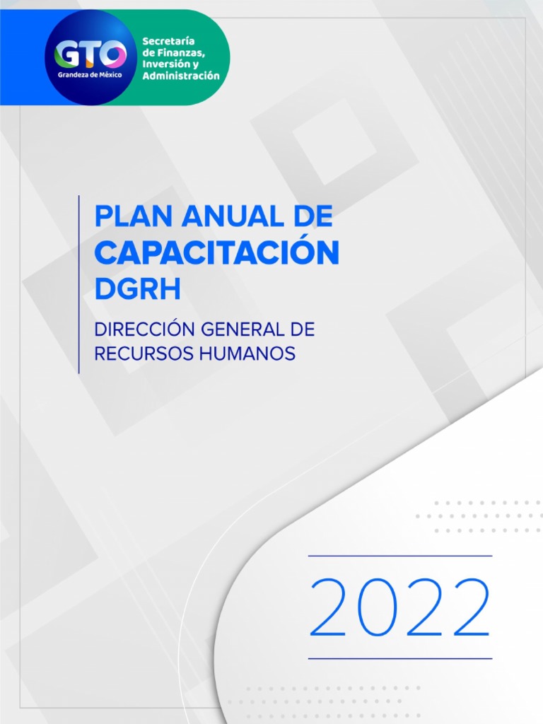 Plan Anual de Capacitación 2022 DGRH | PDF | Gestión de recursos ...