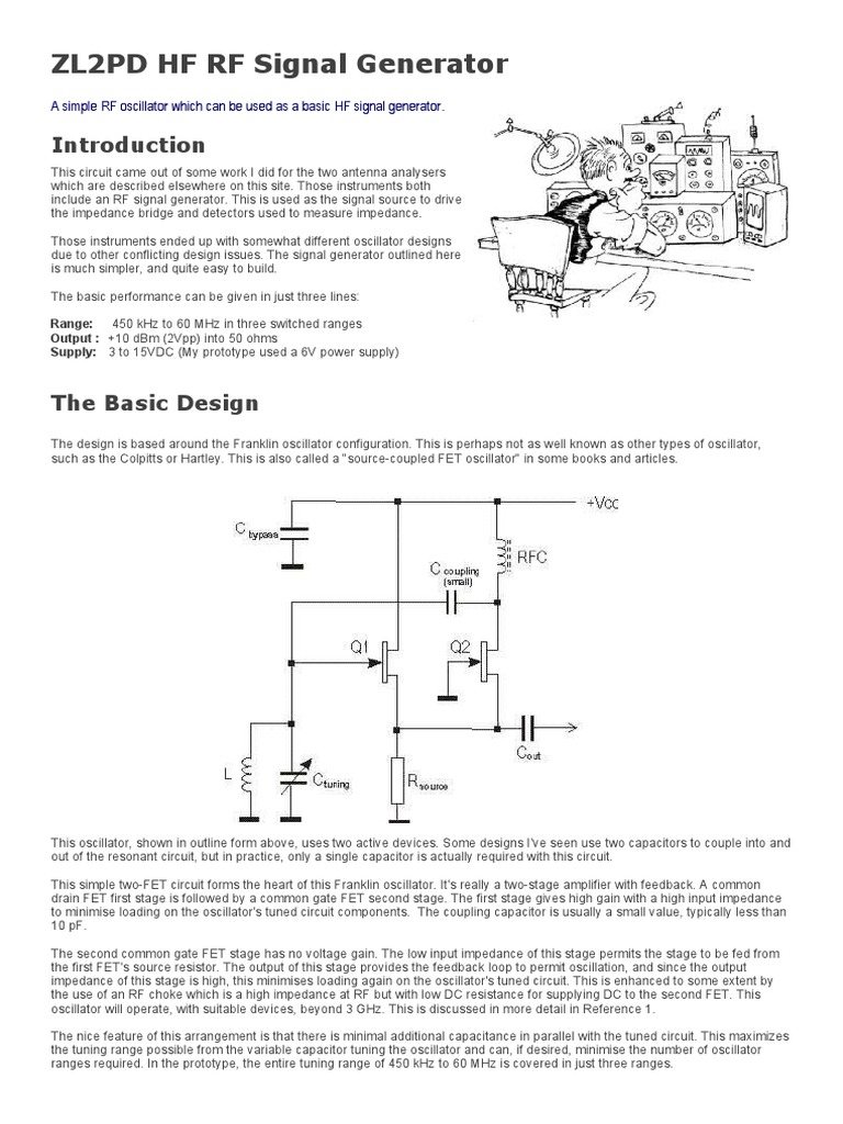 ZL2PD HF RF Signal Generator PDF Electronic Oscillator Inductor