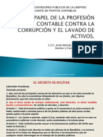 El Papel de La Profesión Contable Contra La Corrupción y El Lavado de Activos - Cpc. Juan Lamadrid Ibañez