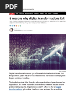 8 Reasons Why Digital Transformations Fail