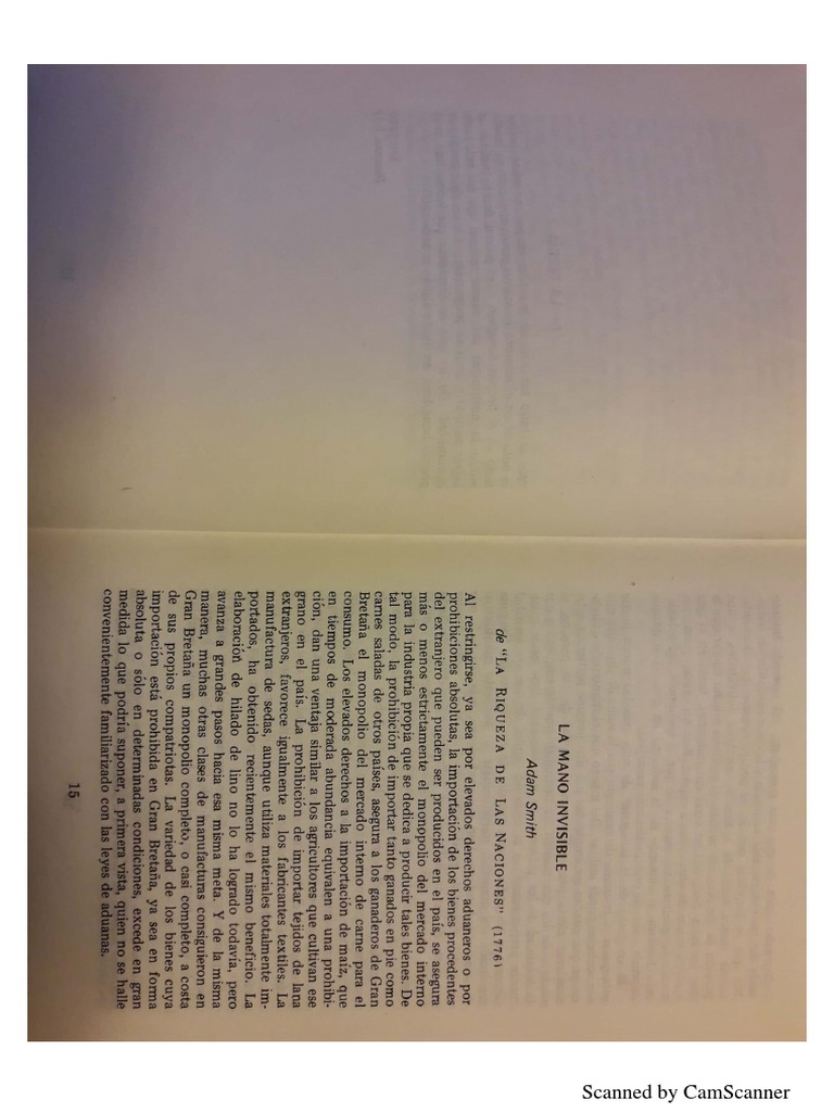 La Mano Invisible. Adam Smith. en Enfoques Economicos Del Mundo Actual ...
