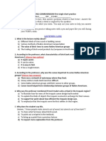 LISTENING COMPREHENSION First Single Short Practice 1