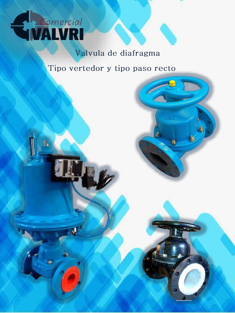 Válvulas de Diafragma Valvri en México | PDF | Revestimiento | Solenoide