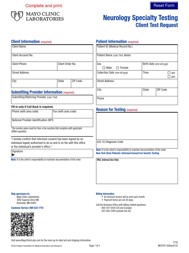 Neurology Request Form | PDF | Clinical Medicine | Diseases And Disorders