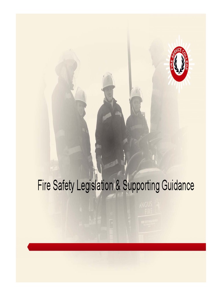 15 Fire Safety Legislation and Supporting Guidance PDF Fire