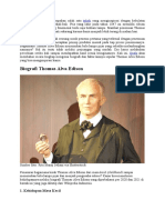 Biografi Thomas Alfa Edison