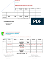 HORAIRE HEBDOMADAIRE 16 Juillet