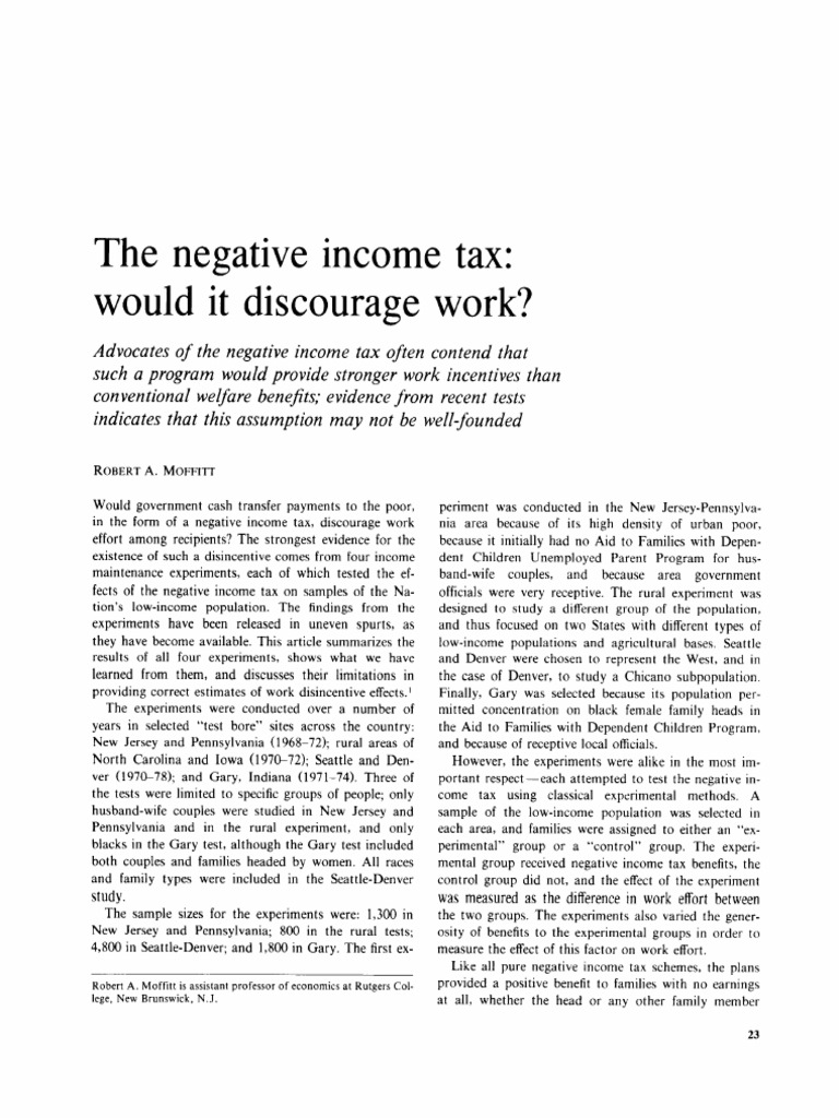 Negative Income Tax