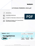 Free EXAMEN CREATIVIDAD FEBRERO 2022