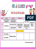 Horario Semana 24 Al 28 de Julio