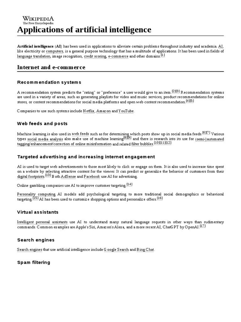 Applications of Artificial Intelligence | PDF | Artificial Intelligence ...