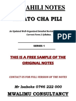 f2 Kiswahili Simplified Notes SP